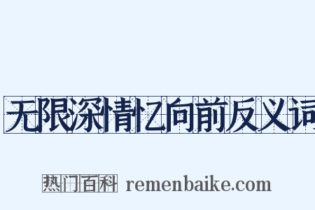 无限深情忆向前反义词是什么意思的图片